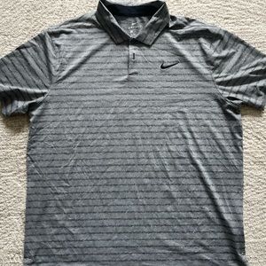 Nike Dri-Fit Polo, Men’s size XL, Grey Striped